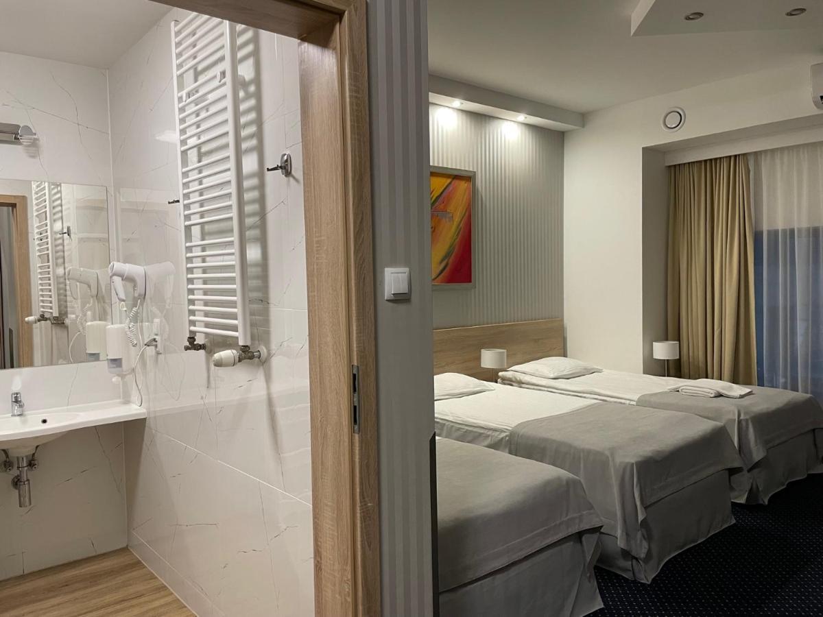 Double Room internal view non-opening window indoor pool view